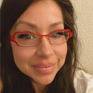 Anne et Valentin Red titanium Eyeglass Frames